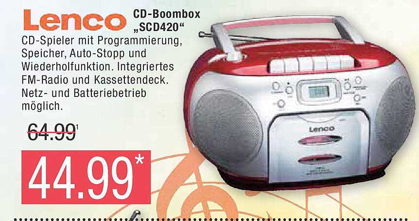 Lenco CD-Boombox „SCD420“