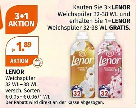 LENOR Weichspüler 32 WL–38 WL