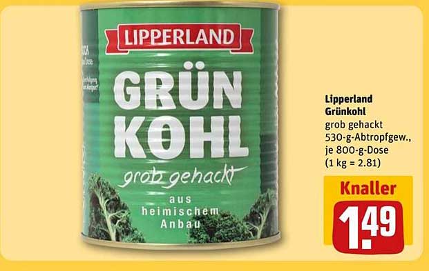 Lipperland Grün Kohl grob gehackt