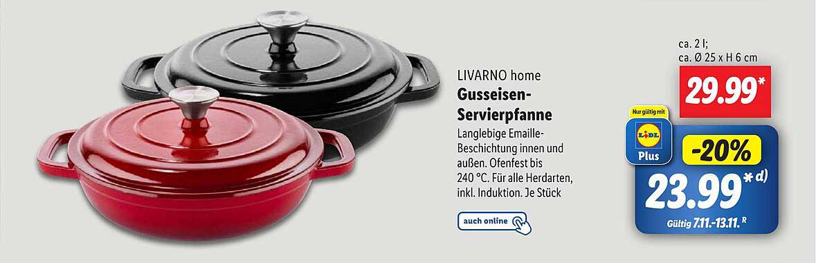 LIVARNO home Gusseisen-Servierpfanne