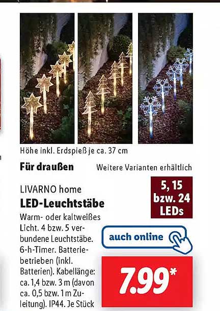 LIVARNO home LED-Leuchtstäbe