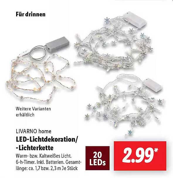 LIVARNO home LED-Lichtdekoration/-Lichterkette