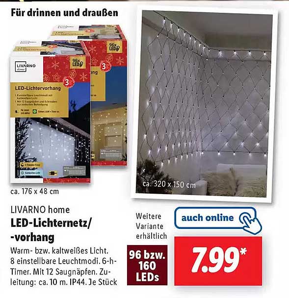 LIVARNO home LED-Lichternetz/-vorhang