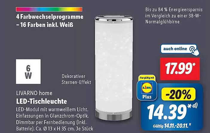 LIVARNO home LED-Tischleuchte