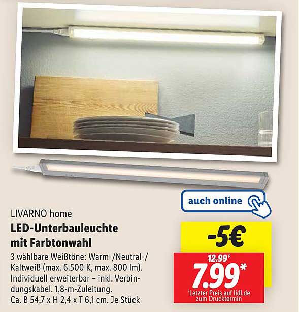 LIVARNO home LED-Unterbauleuchte mit Farbauswahl