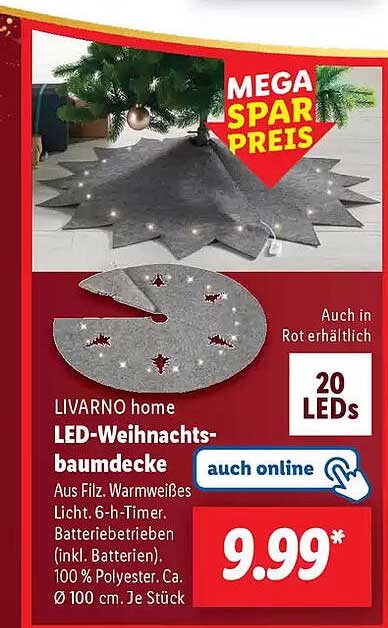 LIVARNO home LED-Weihnachtsbaumdecke