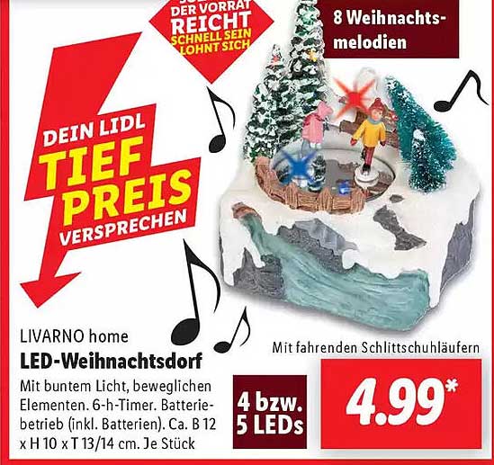 LIVARNO home LED-Weihnachtsdorf