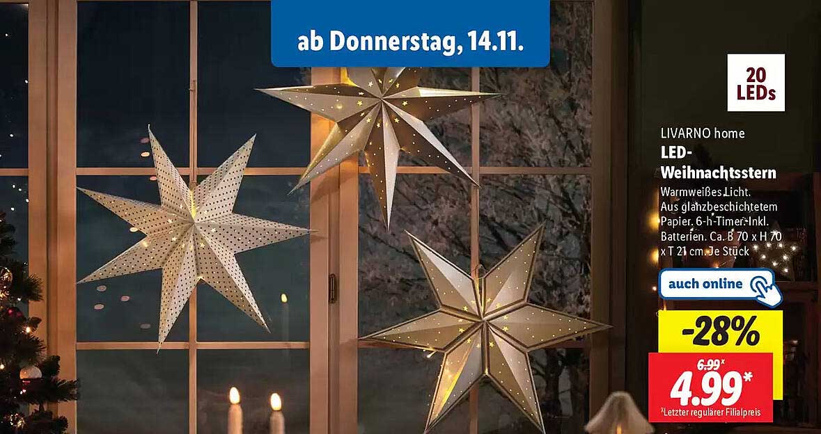 LIVARNO home LED-Weihnachtsstern