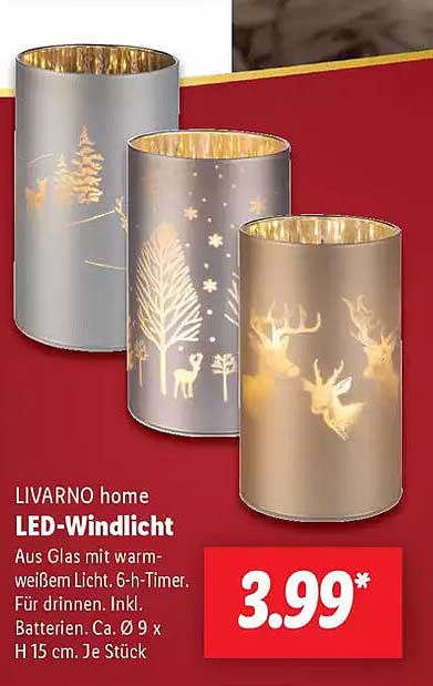 LIVARNO home LED-Windlicht