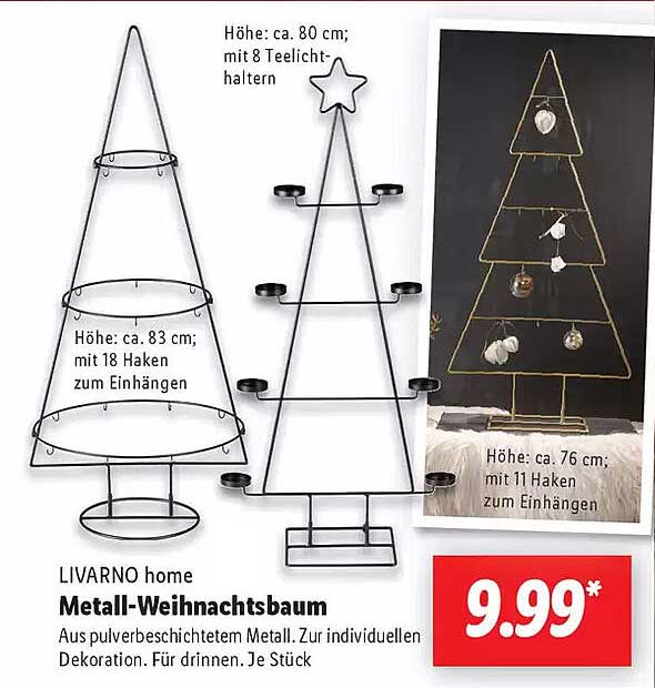 LIVARNO home Metall-Weihnachtsbaum