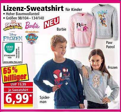 Lizenz-Sweatshirt für Kinder