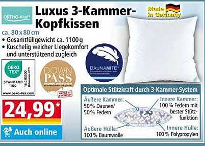 Luxus 3-Kammer-Kopfkissen