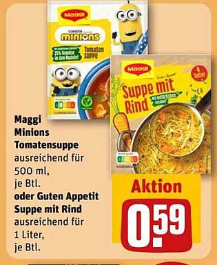 Maggi Minions Tomatensuppe oder Guten Appetit Suppe mit Rind