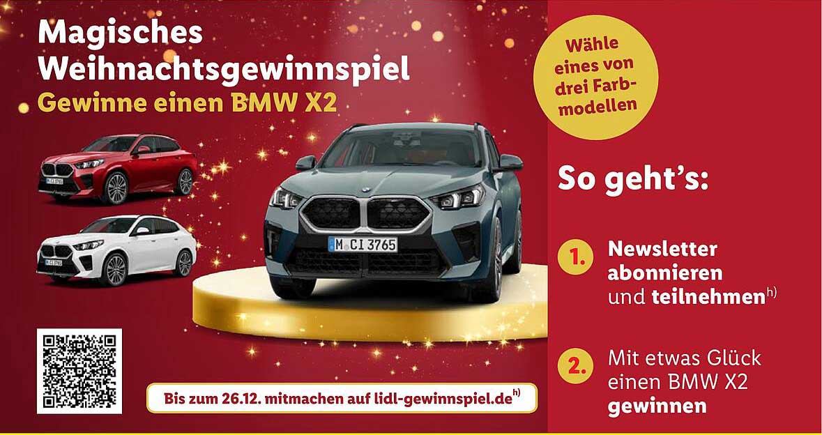 Magisches Weihnachtsgewinnspiel  
Gewinne einen BMW X2