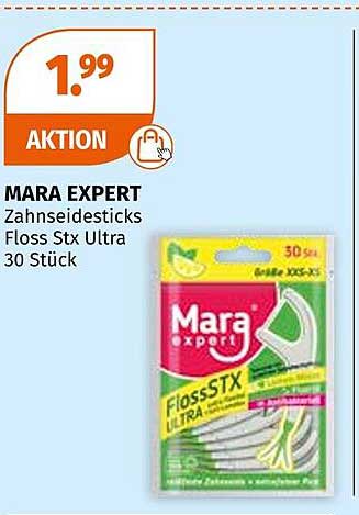 MARA EXPERT Zahseidesticks Floss Stx Ultra 30 Stück