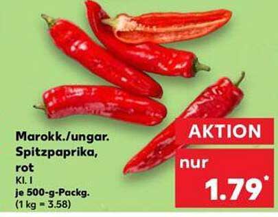 Marokk./ungar. Spitzpaprika, rot