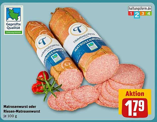 Matrosenwurst oder Riesen-Matrosenwurst