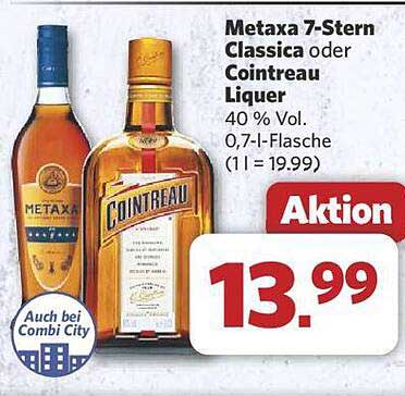 Metaxa 7-Stern Classica oder Cointreau Liqueur