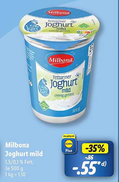 Milbona Joghurt mild