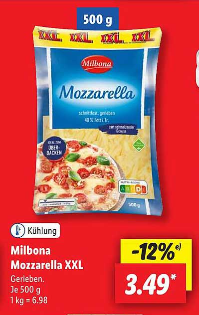 Milbona Mozzarella XXL