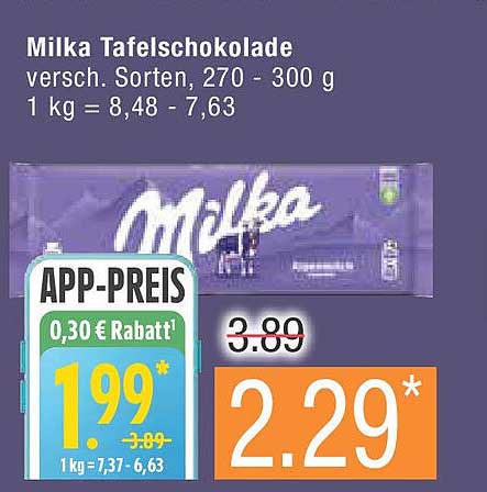 Milka Tafel-Schokolade