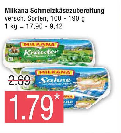 Milkana Schmelzkäsezubereitung