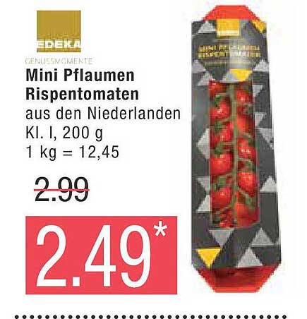 Mini Pflaumen Rispentomaten aus den Niederlanden