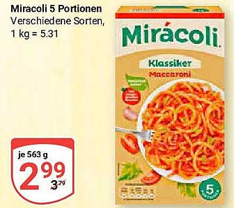 Mirácoli 5 Portionen