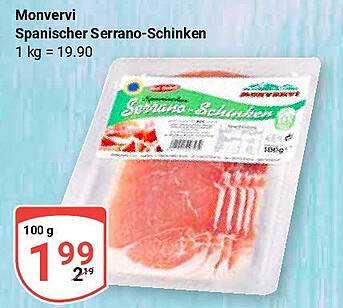 Monvervi Spanischer Serrano-Schinken