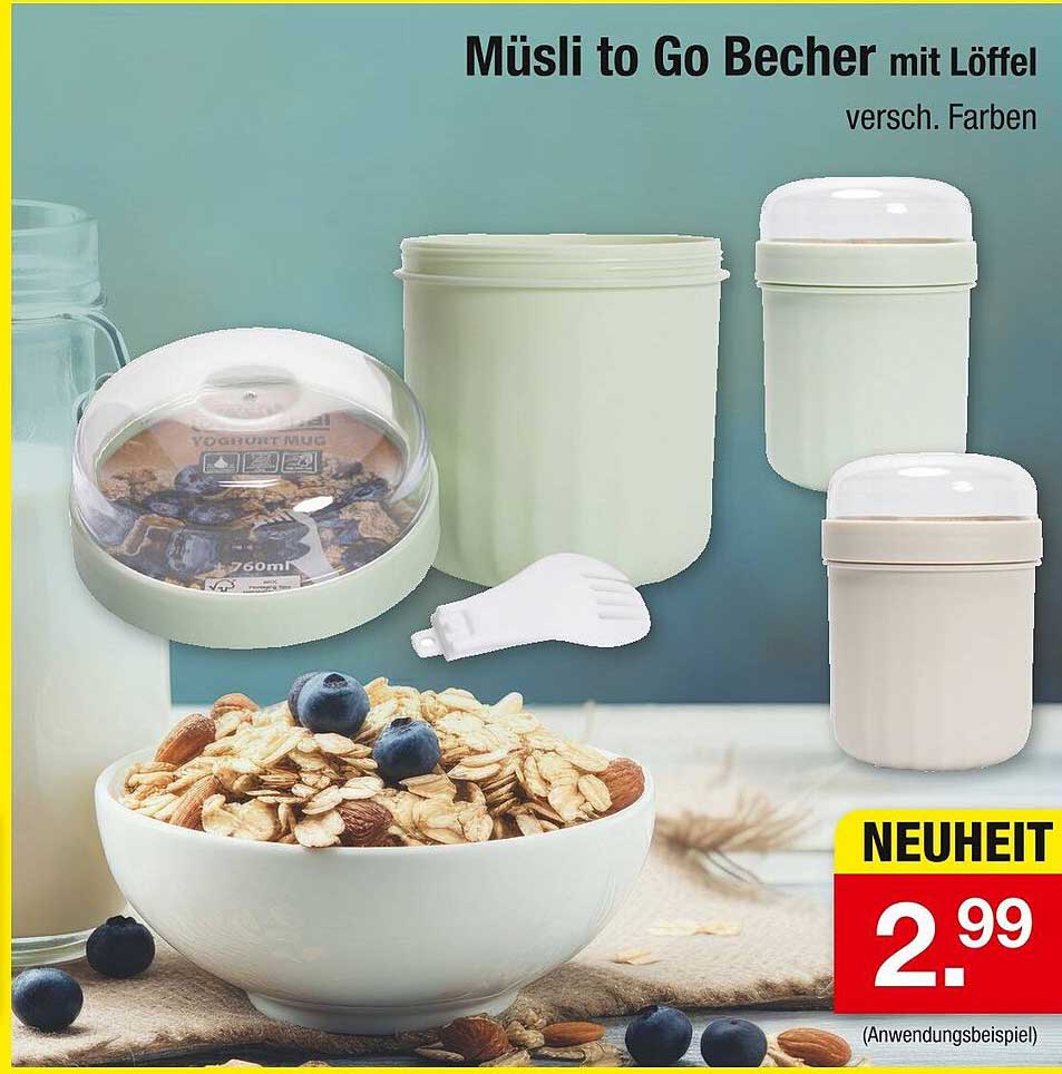 Müsli to Go Becher mit Löffel