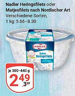 Nadler Heringsfilets oder Matjesfilets nach Nordischer Art