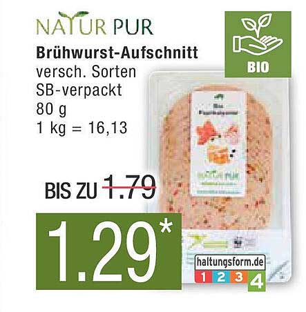 NATUR PUR Brühwurst-Aufschnitt