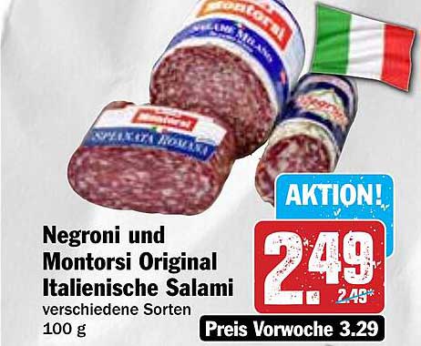 Negroni und Montorsi Original Italienische Salami