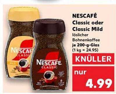 NESCAFÉ Classic oder Classic Mild