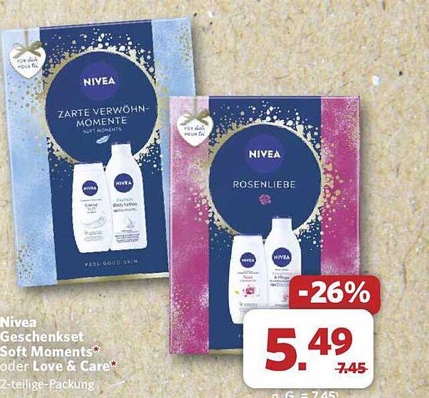 Nivea Geschenksset Soft Moments* oder Love & Care*