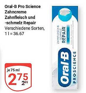 Oral-B Pro Science Zahnpaste Zahnfleisch und -schmelz Repair