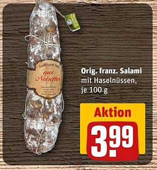 Orig. franz. Salami mit Haselnüssen