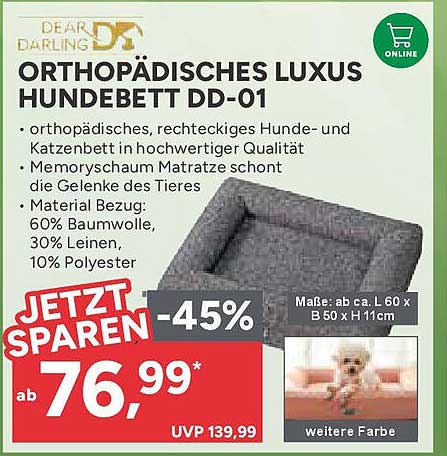 ORTHOPÄDISCHES LUXUS HUNDEBETT DD-01