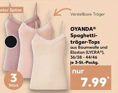 OYANDA® Spaghettiträger-Tops