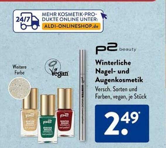 p2 beauty Winterliche Nagel- und Augenkosmetik