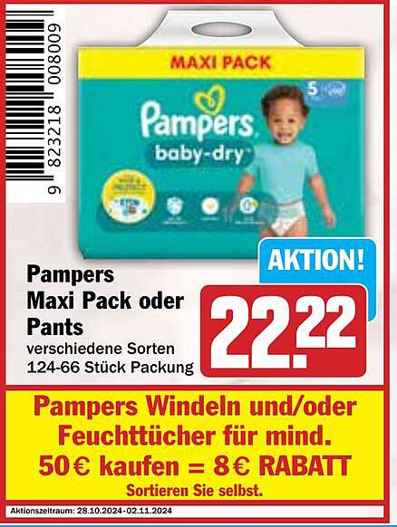 Pampers Maxi Pack oder Pants