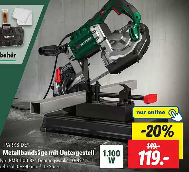 PARKSIDE® Metallbandsäge mit Untergestell