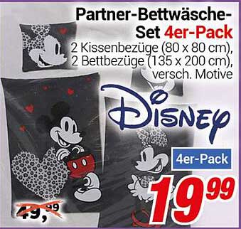 Partner-Bettwäsche-Set 4er-Pack