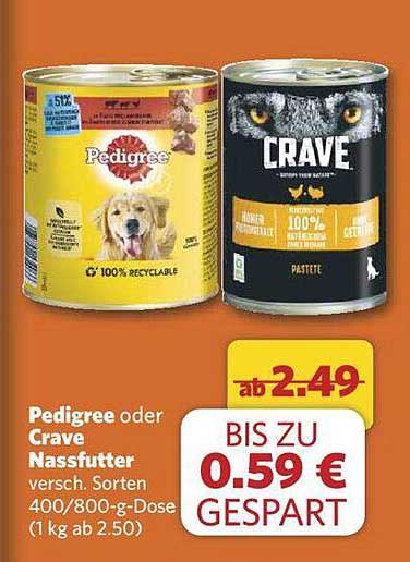 Pedigree oder Crave Nassfutter