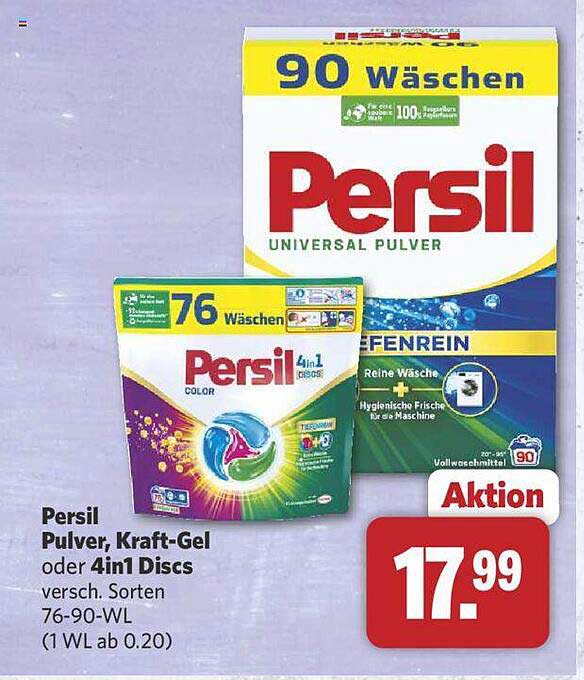 Persil Pulver, Kraft-Gel oder 4in1 Discs