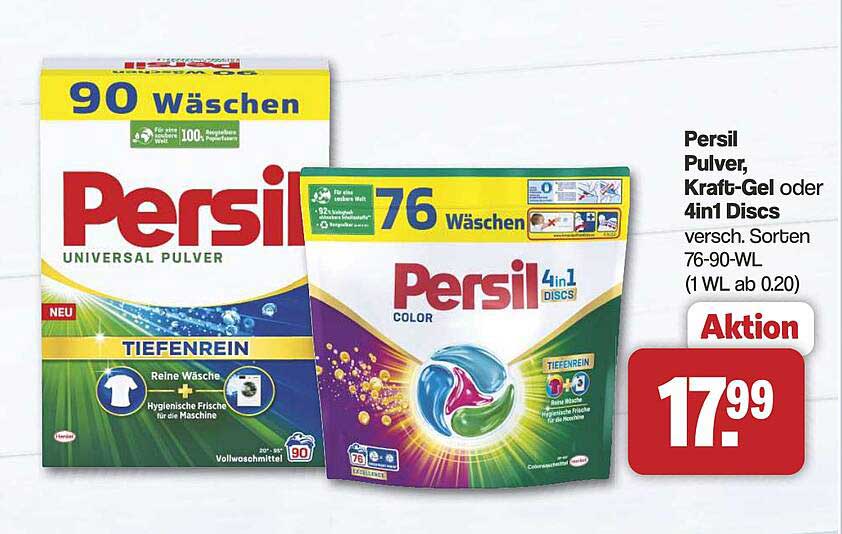 Persil Pulver, Kraft-Gel oder 4in1 Discs