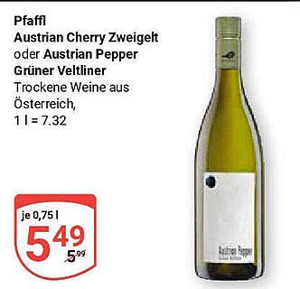 Pfaffl Austrian Cherry Zweigelt oder Austrian Pepper Grüner Veltliner