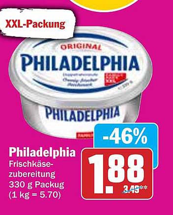 Philadelphia Frischkäsezubereitung