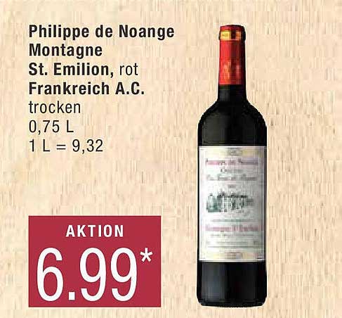 Philippe de Noange Montagne St. Emilion, rot Frankreich A.C. trocken