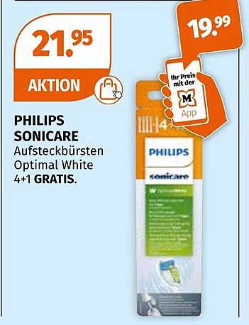 PHILIPS SONICARE Aufsteckbürsten Optimal White 4+1 GRATIS